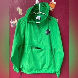Champion Notre Dame throwback Bright Green windbreaker Jacket  college football
